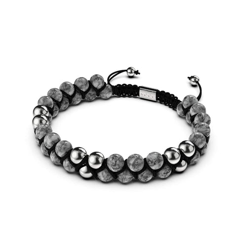 Argent | Jaspe léopard | Bracelet Vitalité